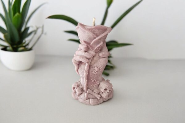 Velas de Soja con forma, Mano con Flor - Imagen 4